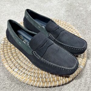 Geox Men’s Respira Loafers Slip On Moccasin Shoes 2Fit Suede Navy 42.5/US 9.5